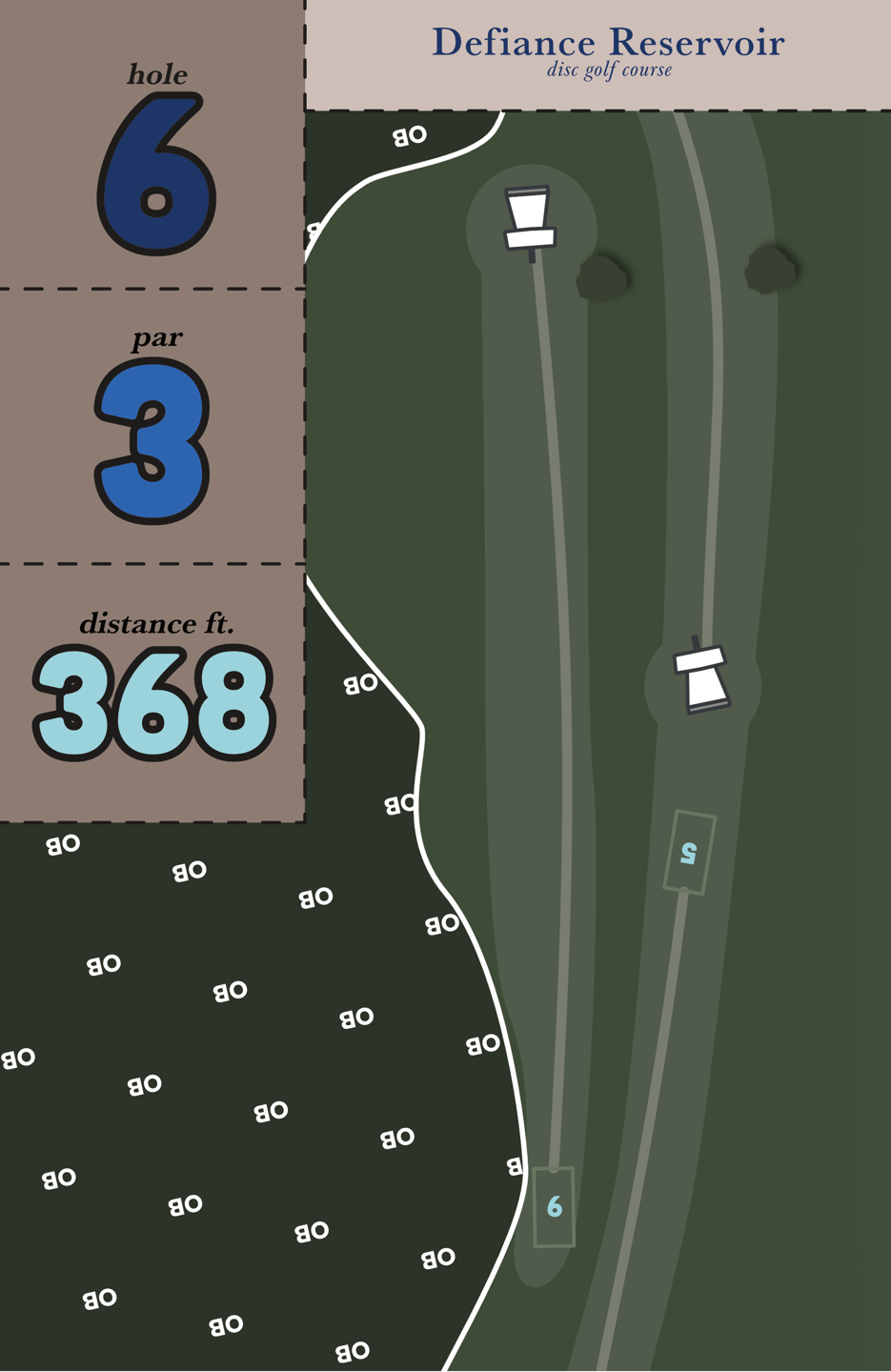 Hole 6 Digital Tee Sign
