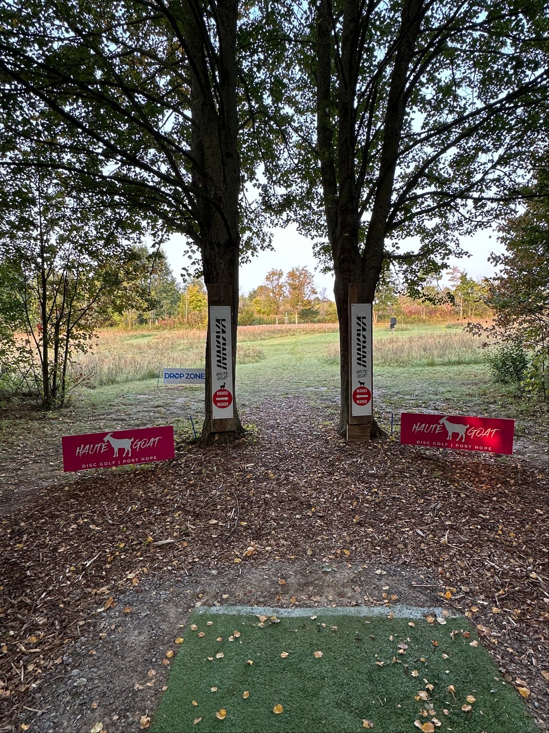 This double mando tee shot over an OB island challenges most players.