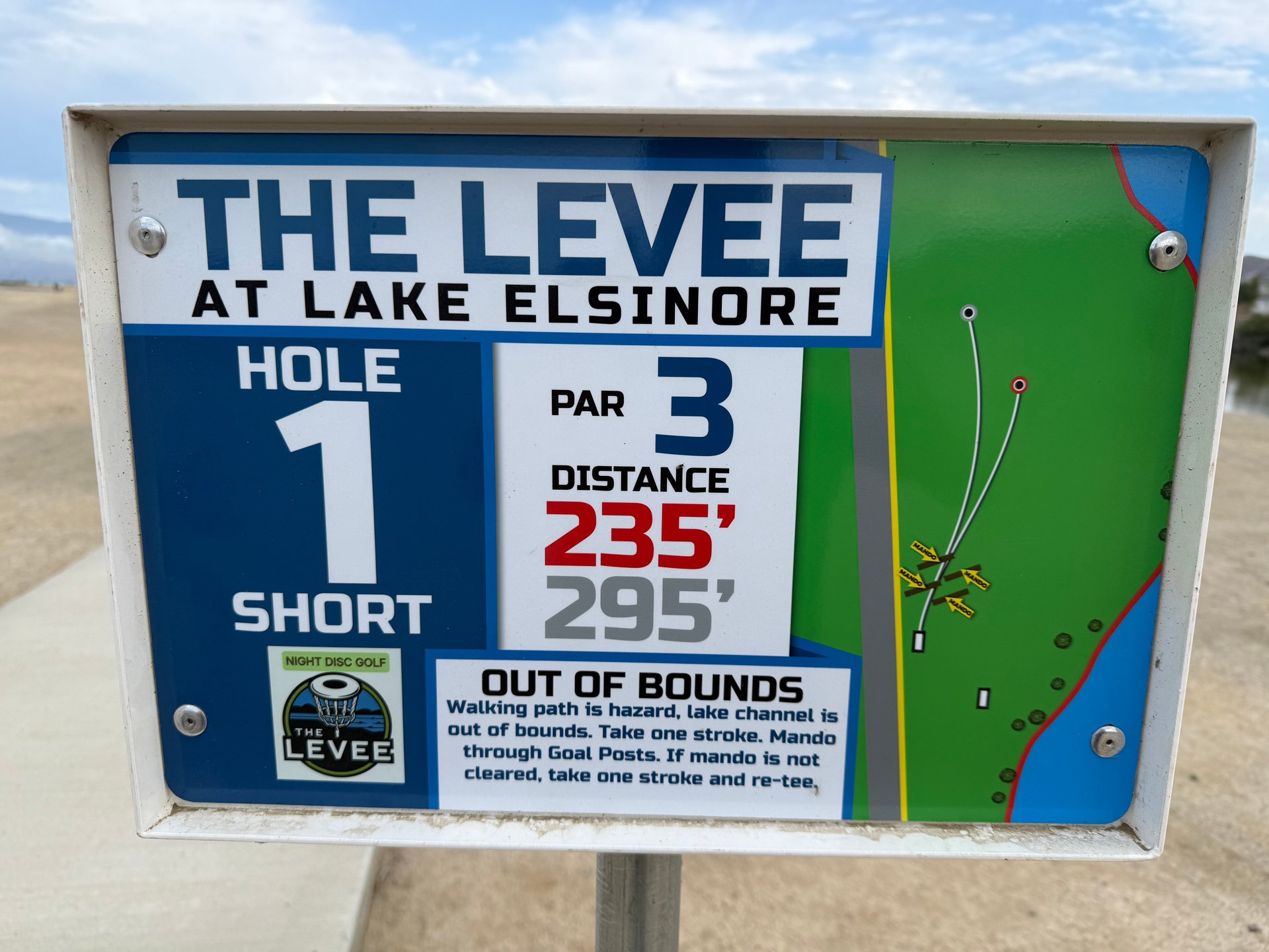 HOLE 1 SHORT TEE PAD, BASKETS A & B TARGETS