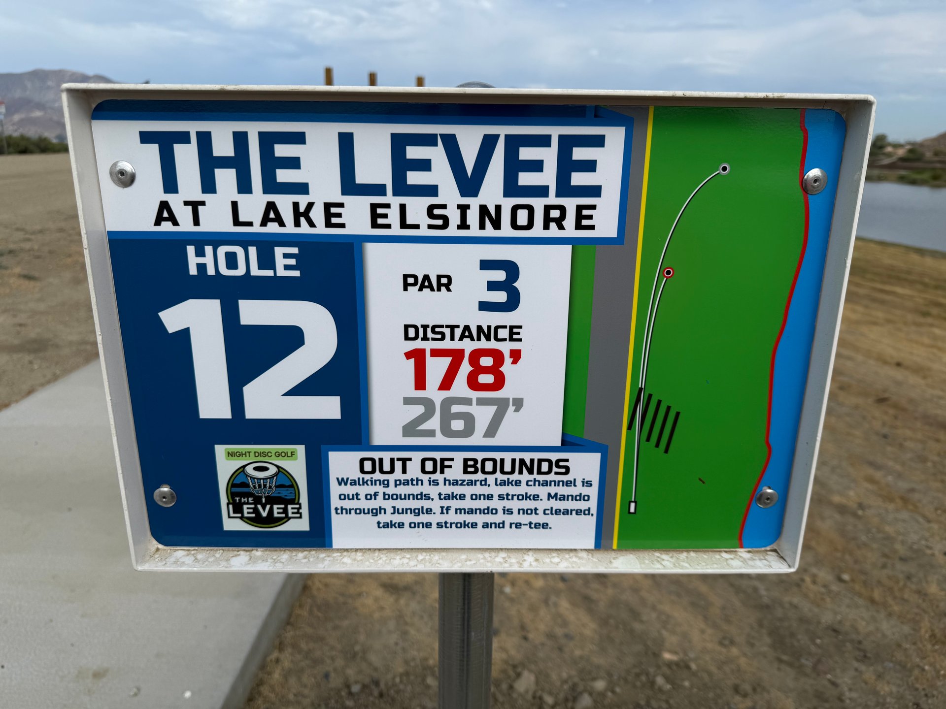HOLE 12 MAIN TEE PAD, BASKETS A & B TARGETS