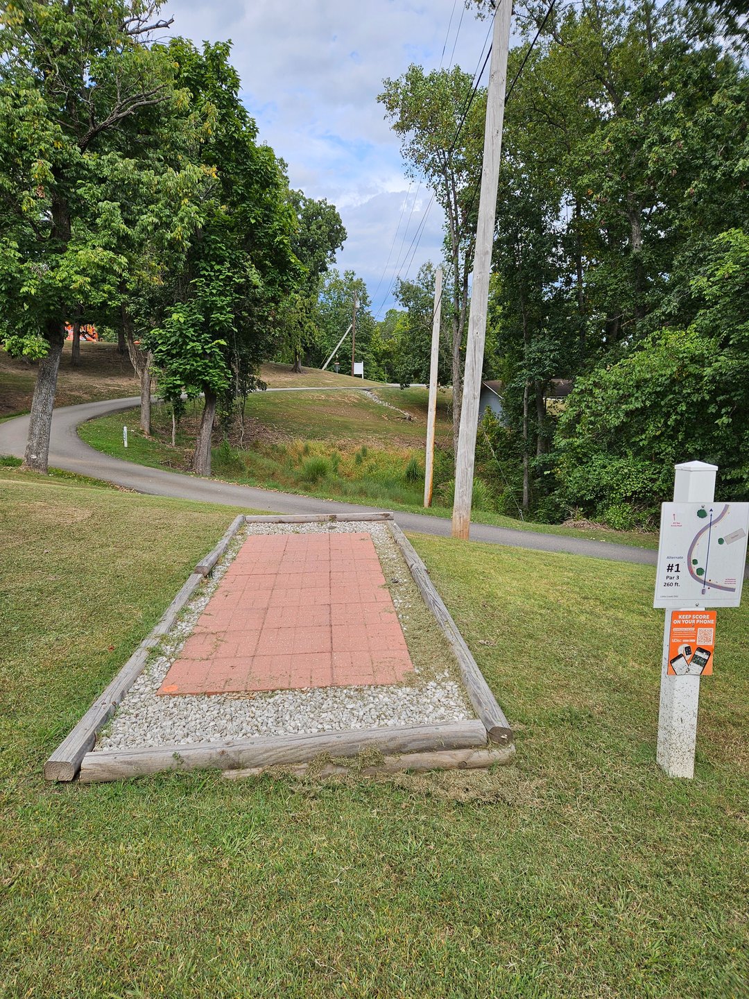Tee Pad. Long Basket Straight, Short Basket Left.