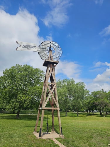 Windmill by hole 1 tee pad