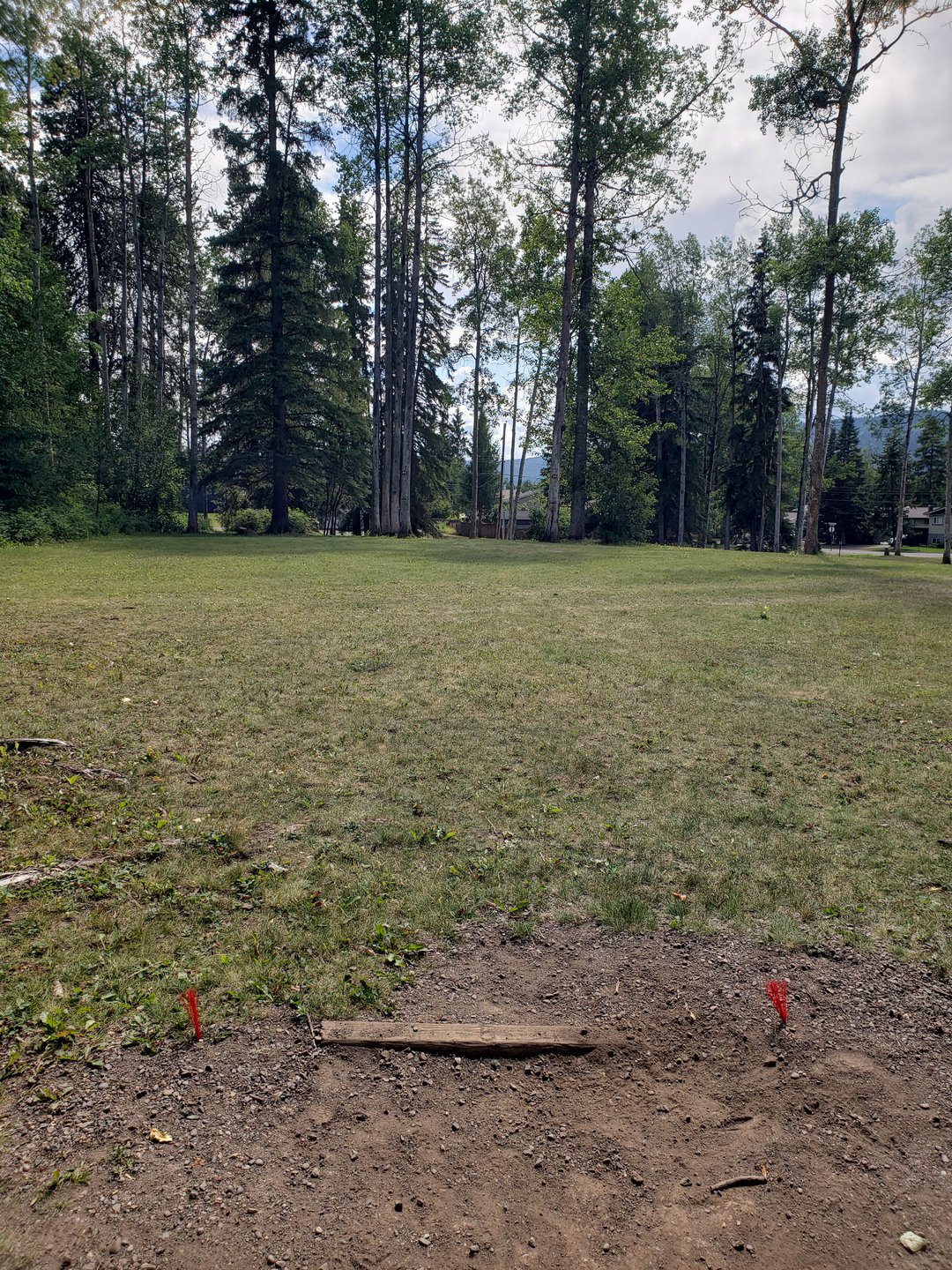 Mando hole. Basket to far left (SE corner of park). Miss the mando? Dropzone t-box behind R. mando tree. 