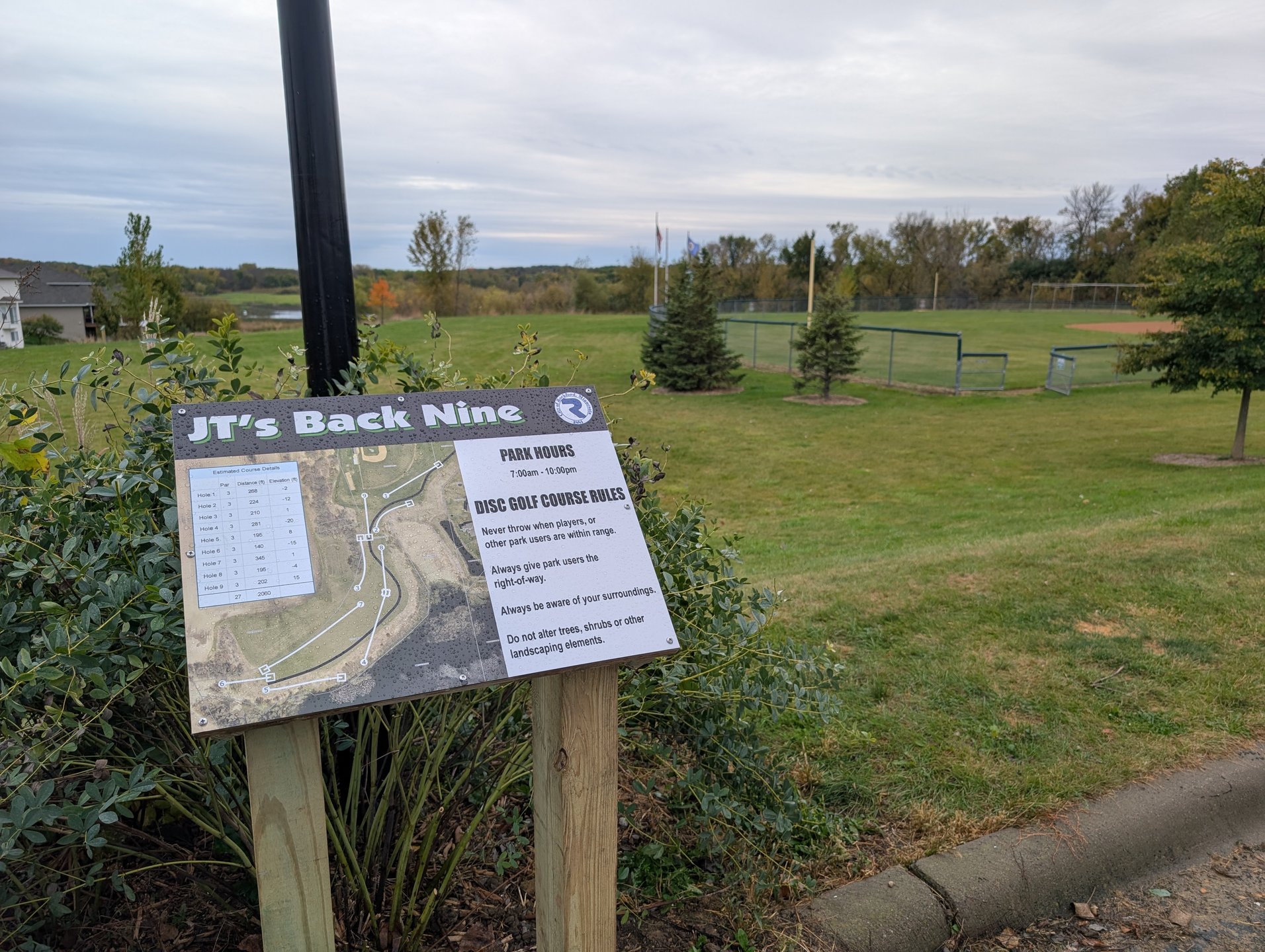 Course Map Sign at Parking Area
