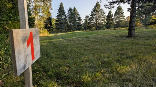 Hole 1 tee looking toward target