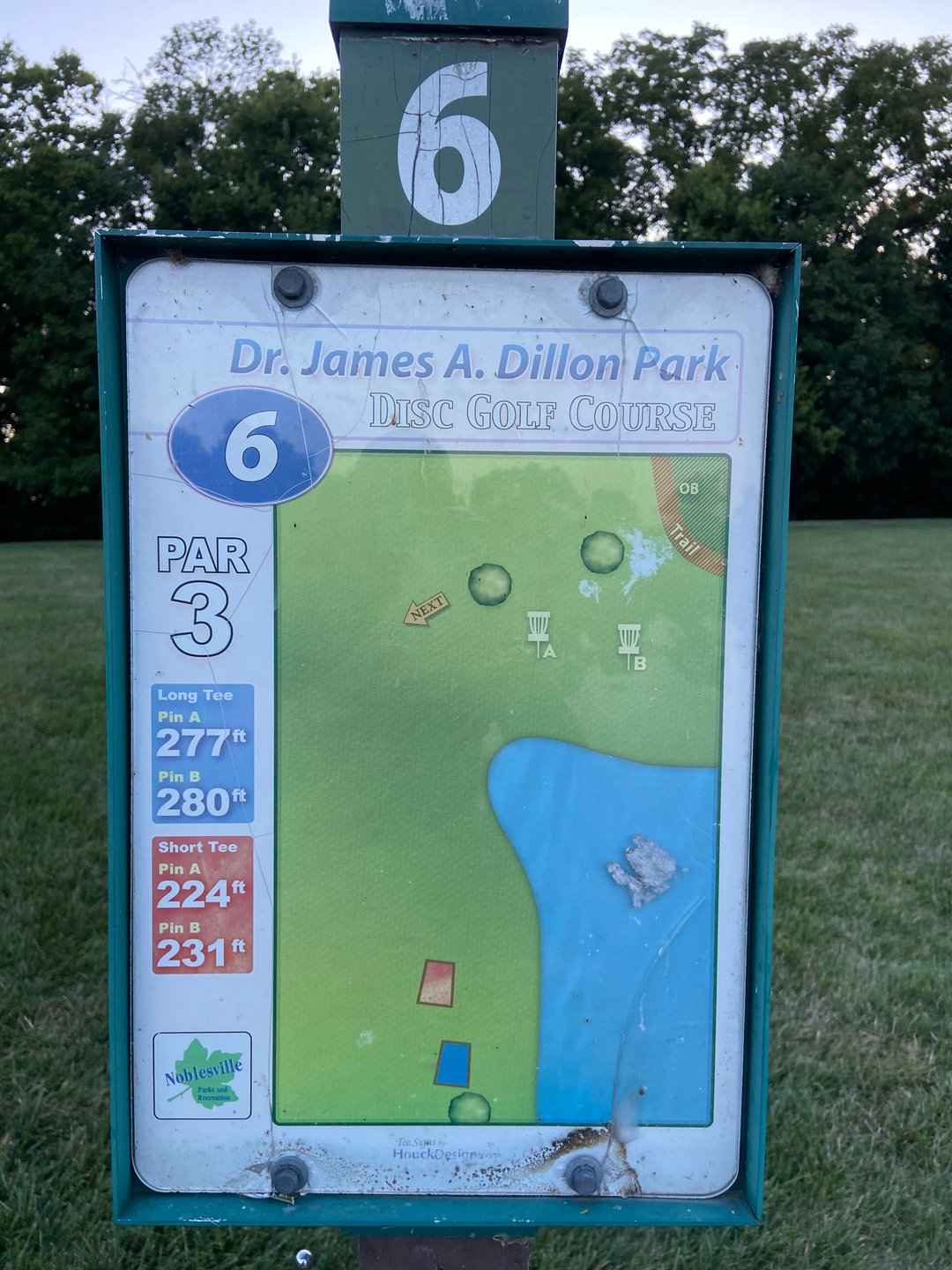 Hole 6 signage. 