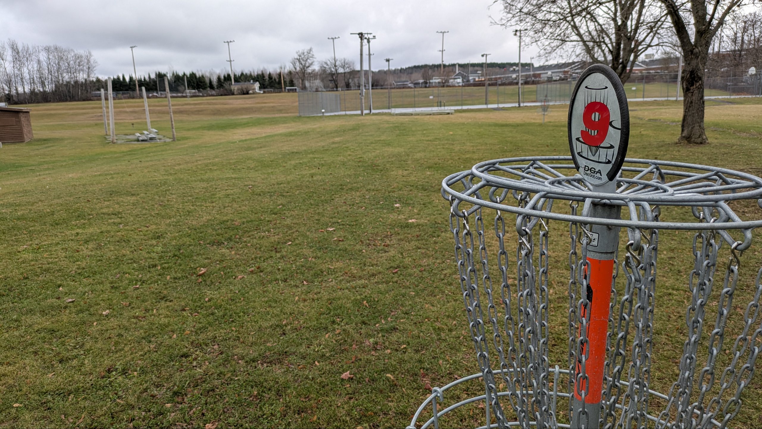 Basket for Hole 9 looking back toward Tee 9