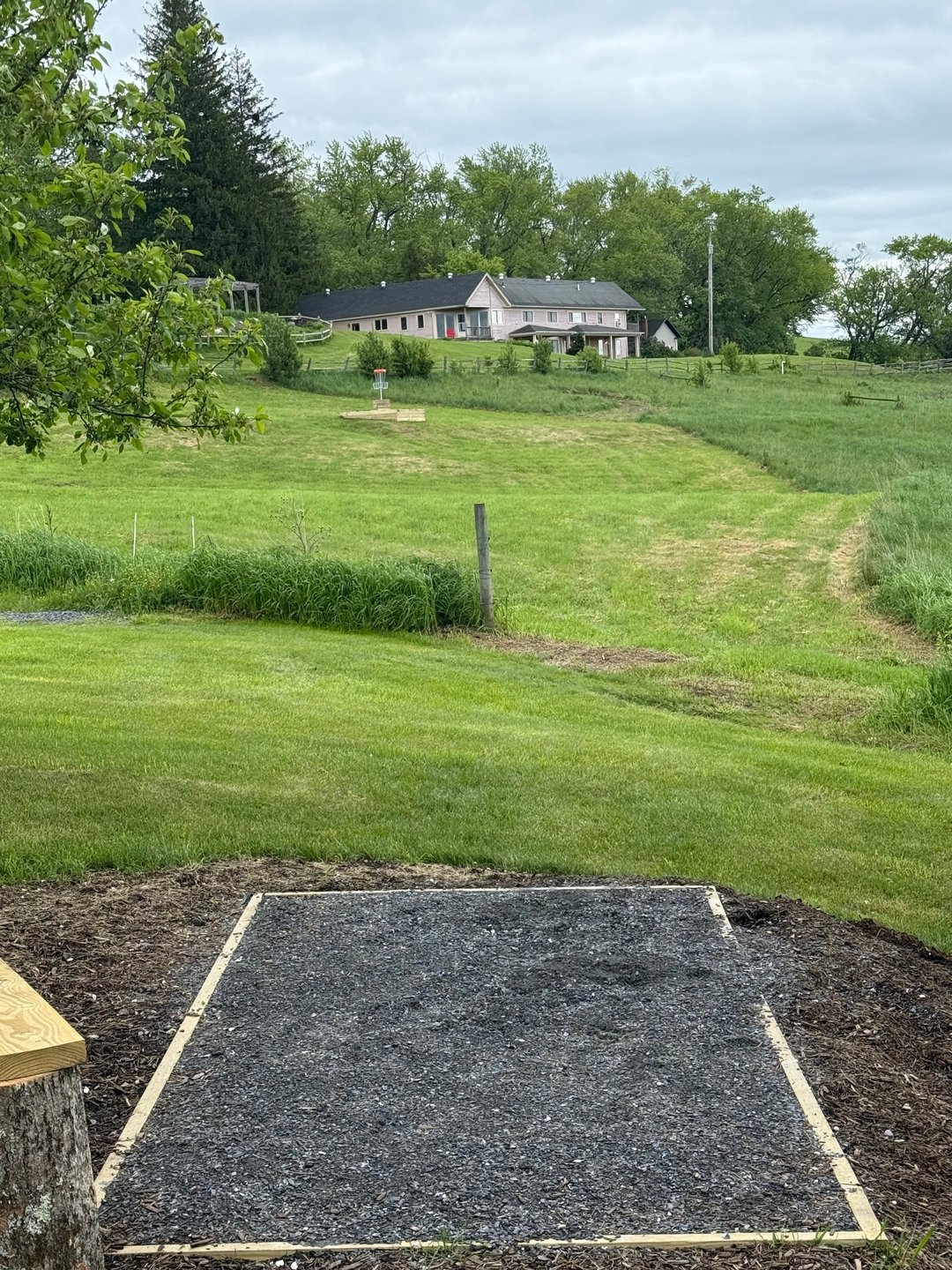 320' drive to The Castle basket on hole nine.