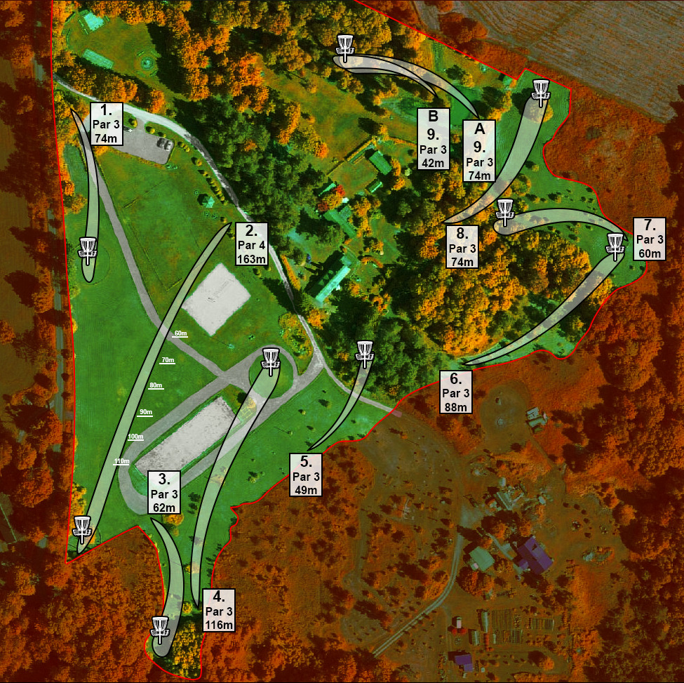 Uuskalda Disc Golf map
