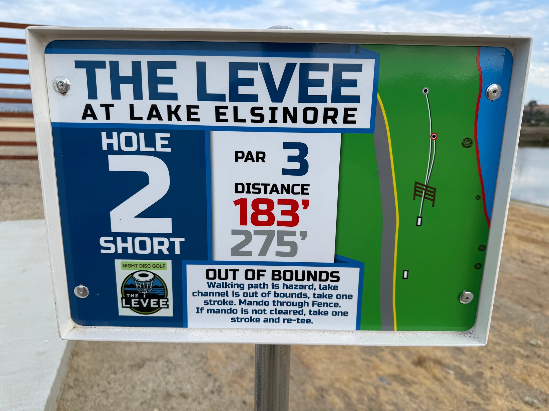 HOLE 2 SHORT TEE PAD, BASKETS A & B TARGETS