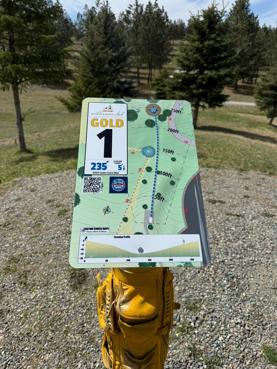1 Gold Tee Sign