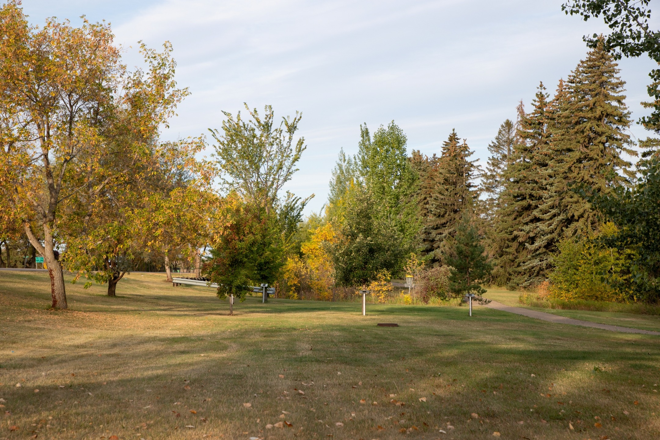 Looking down hole 2's fairway