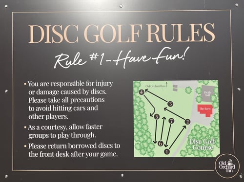 Course information sign