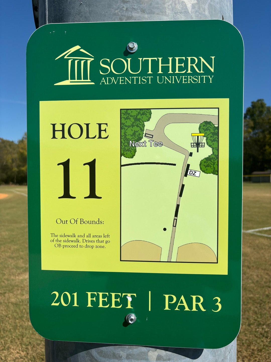 Hole #11 Tee Sign