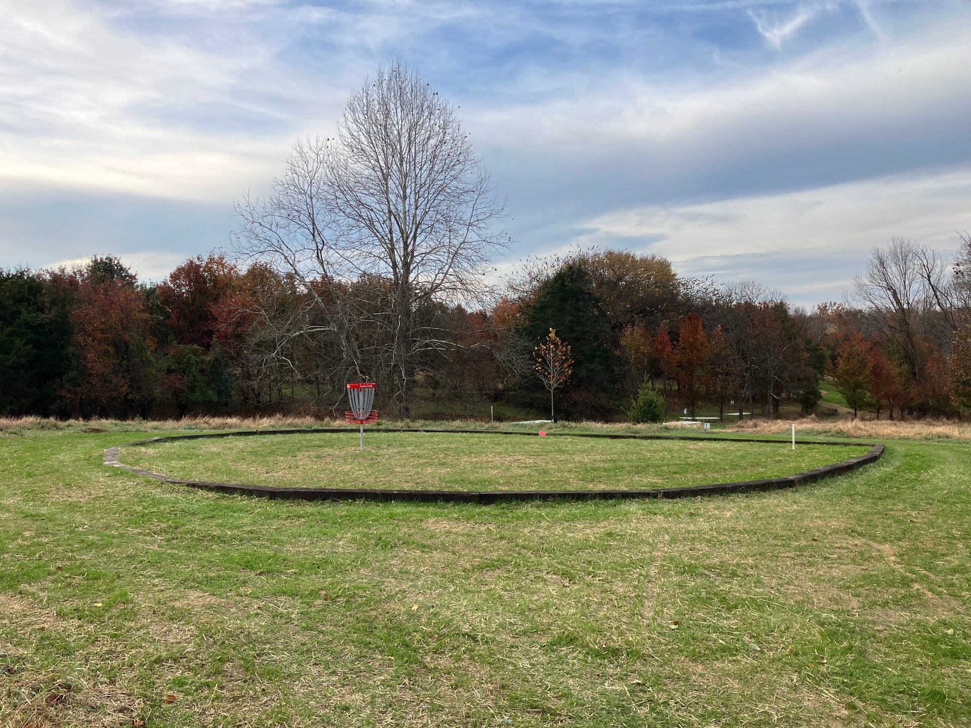 Green of hole 5, basket in “A”.