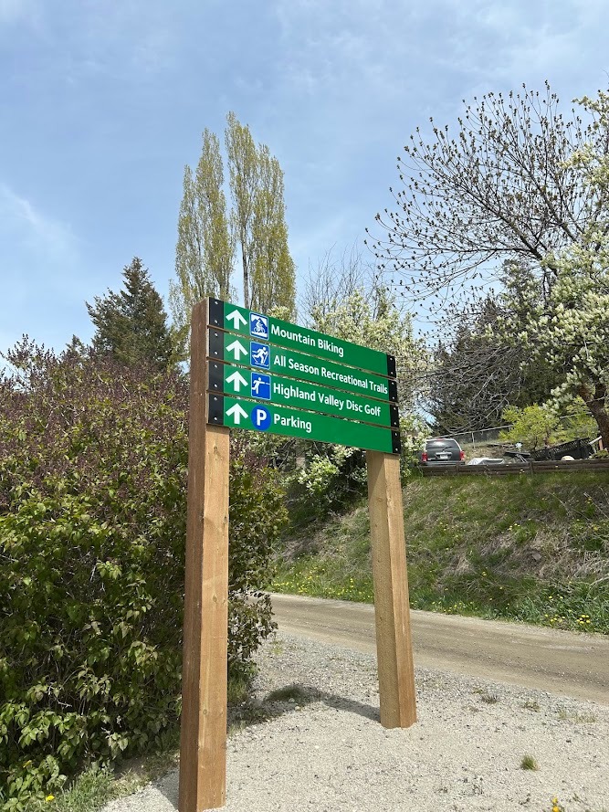 Follow signage for the Highland Valley Disc Golf