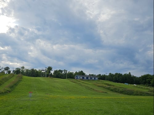 Hole 1 looking toward the tee. 
