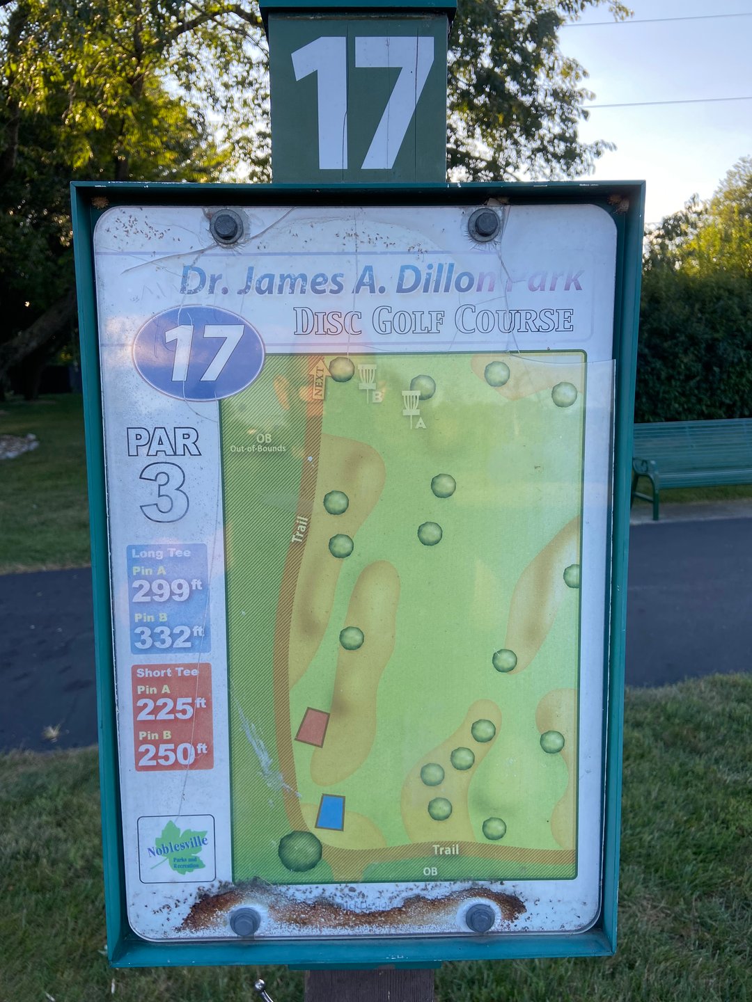 Hole 17 signage.