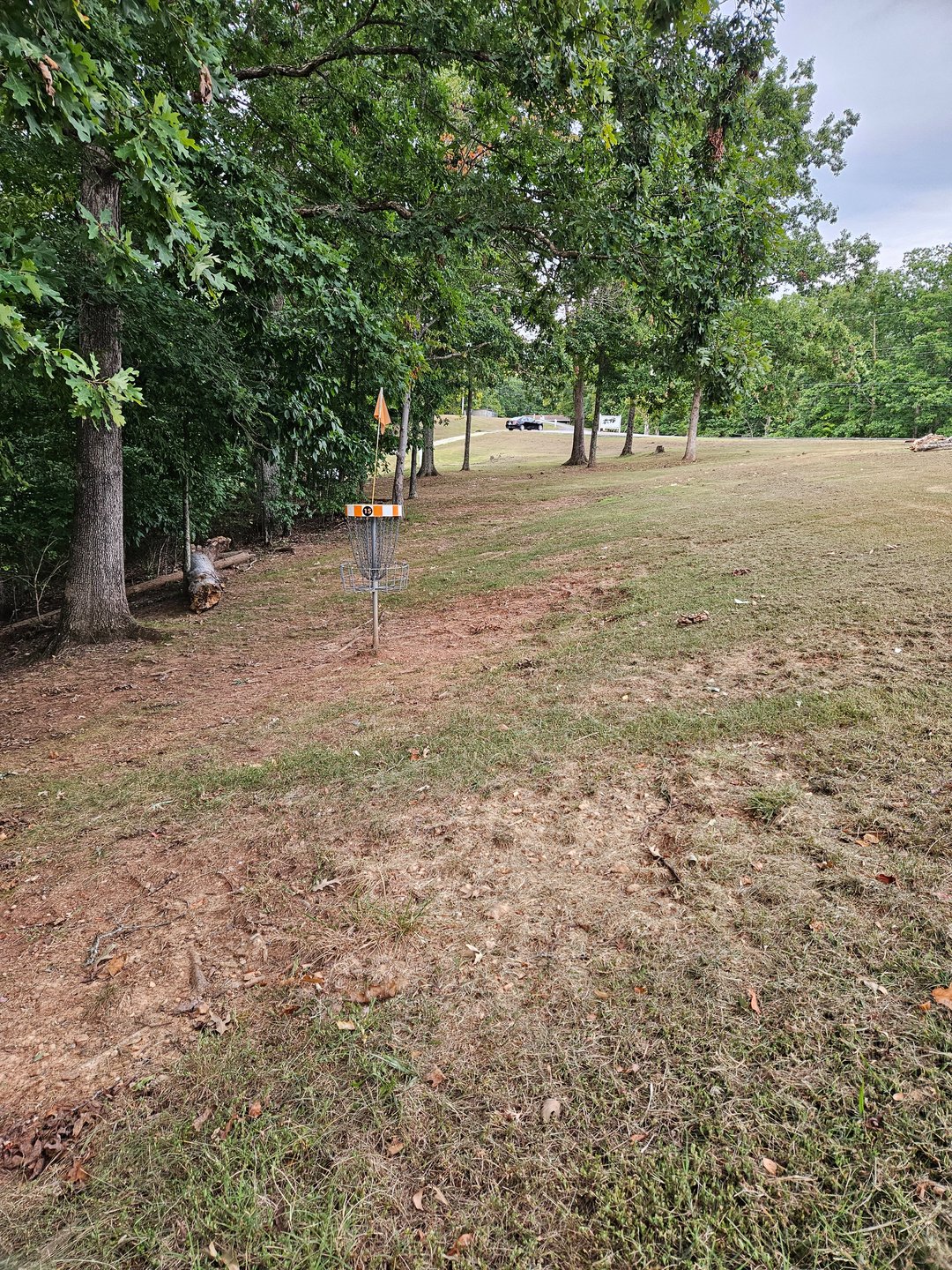 Behind Basket, Looking back up fairway.