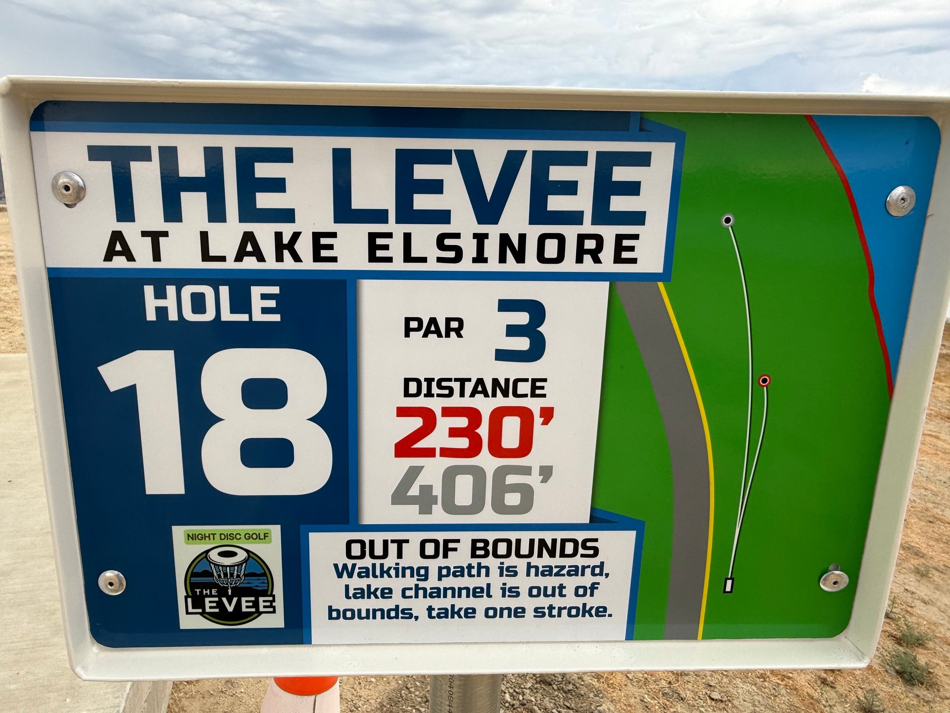 HOLE 18 MAIN TEE PAD, BASKETS A & B TARGETS