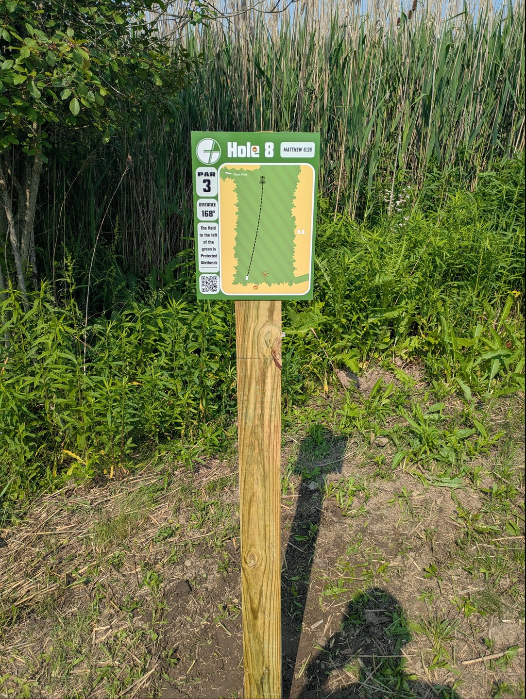 Hole 8 tee sign
