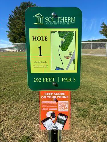 Hole #1 Tee Sign