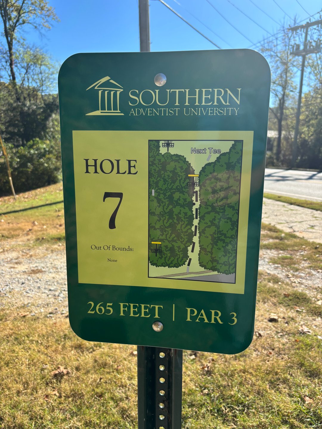 Hole #7 Tee Sign
