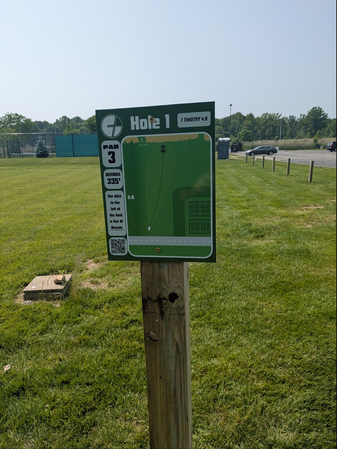 Hole 1 Tee sign