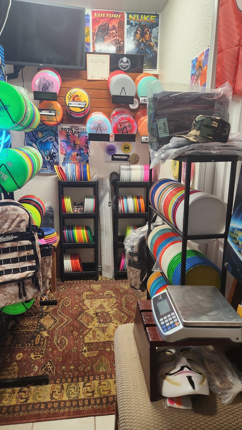 Inside of Pro-Shop.  Stay Akozio!  Akozio.com Buy 4 discs get a coupon code for a Complimentary Disc, up to the highest price of your purchase prior.
