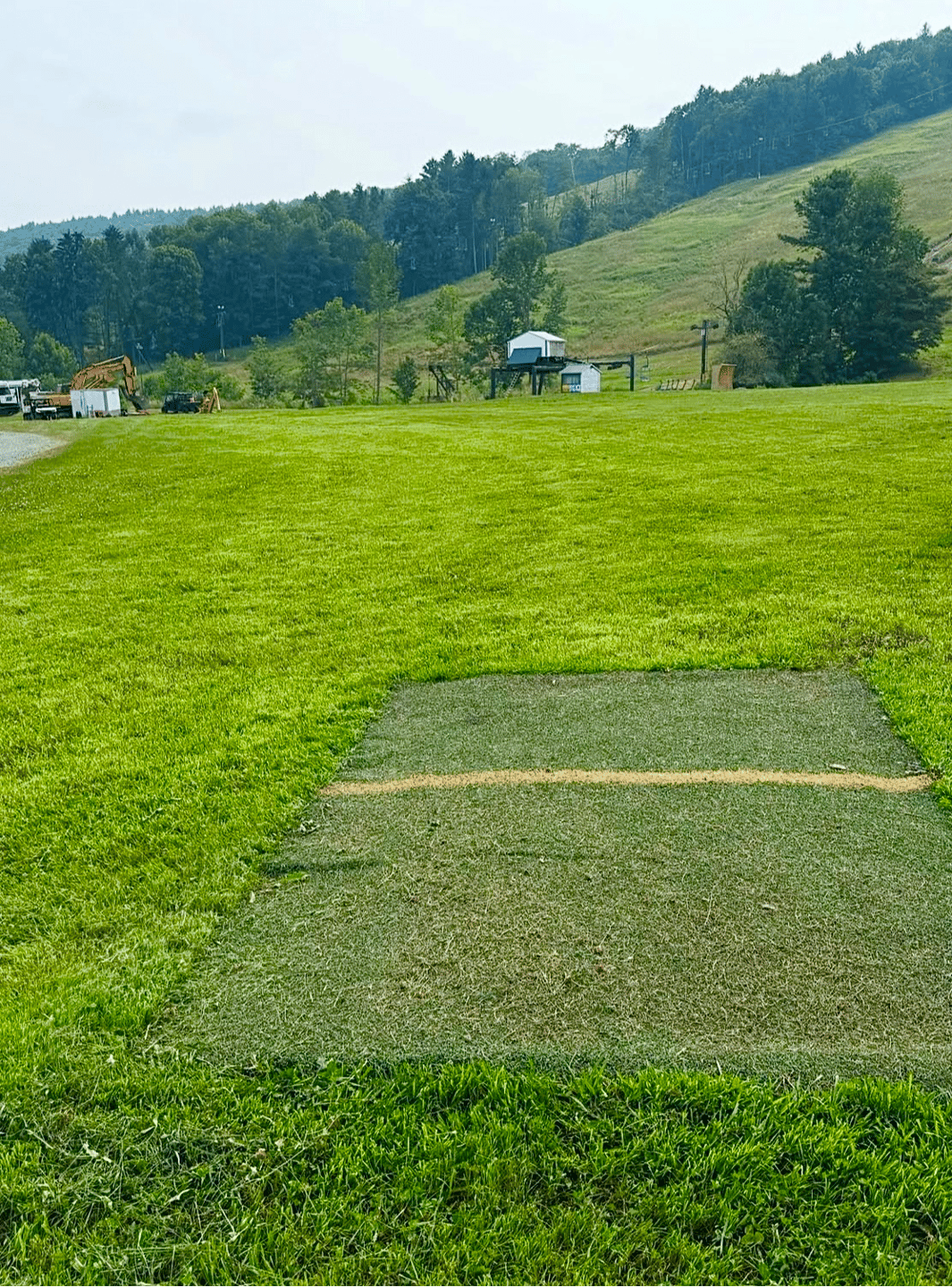 Hole 17 tee with new turf
