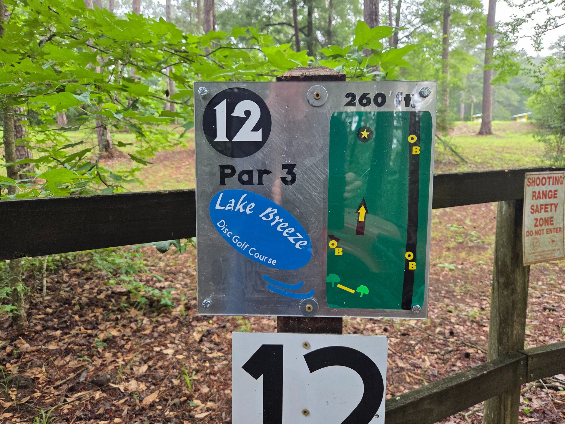 Hole 12 Tee marker.