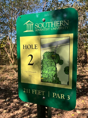 Hole #2 Tee Sign