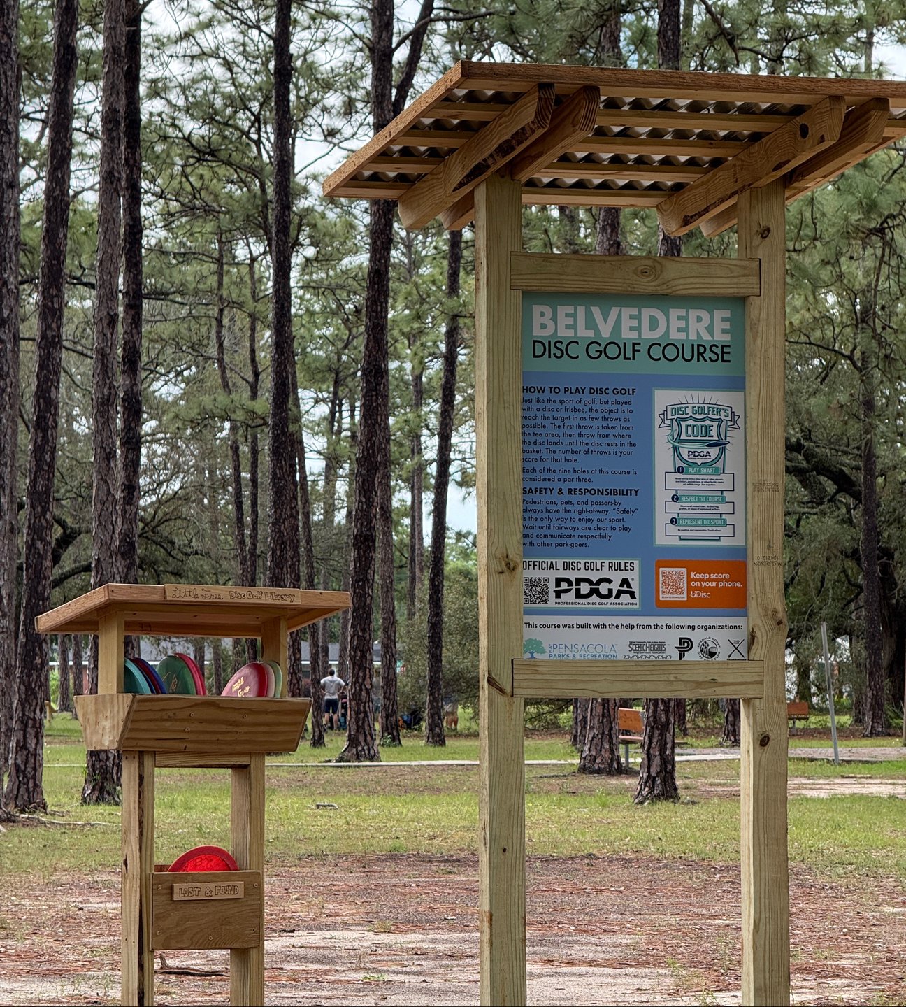 Bring a donation for the neighborhood “Little Free Disc Golf Library”.  If you take a disc please leave a disc…this will help us grow the sport.
