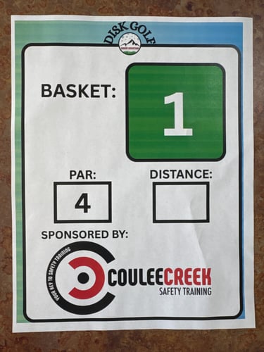 Thanks to our sponsor for disk Basket 1
Coulee Creek Safety Training