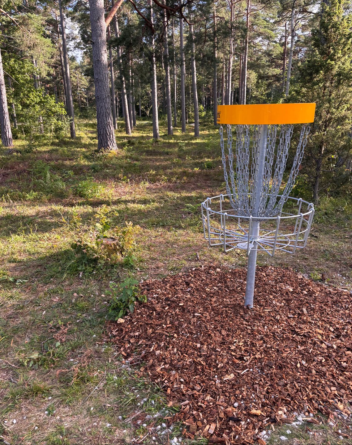 Hål 3 sett bakifrån mot svart tee. 