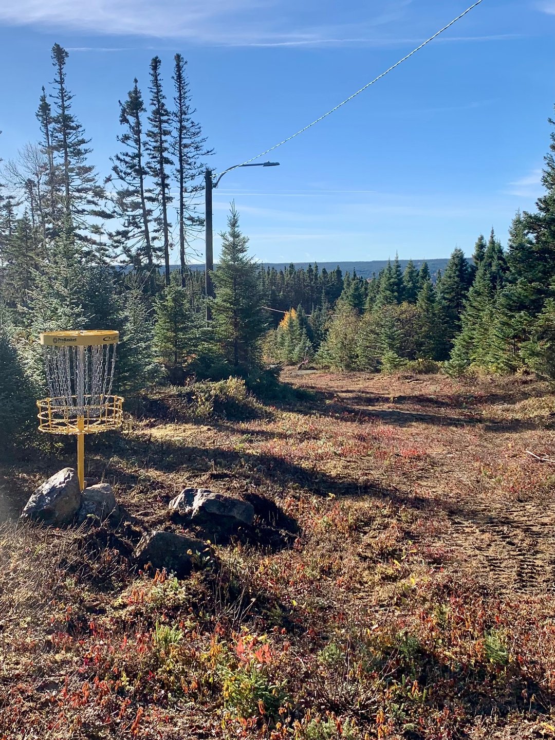 Looking back down the fairway of 3. 