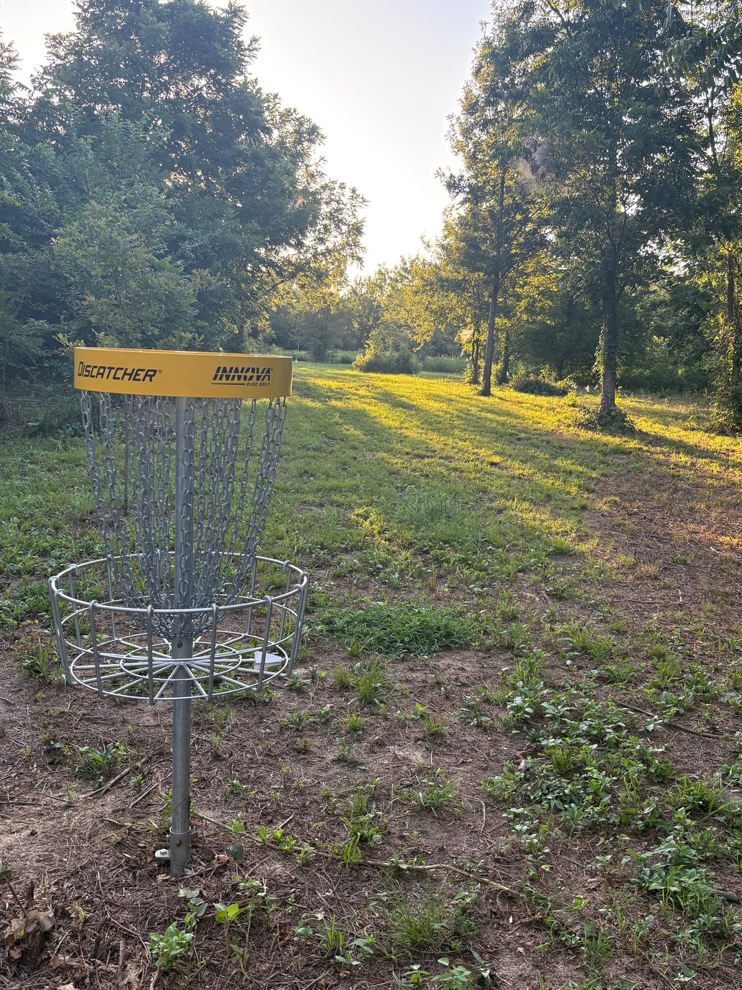 Looking back from the green on 9. 