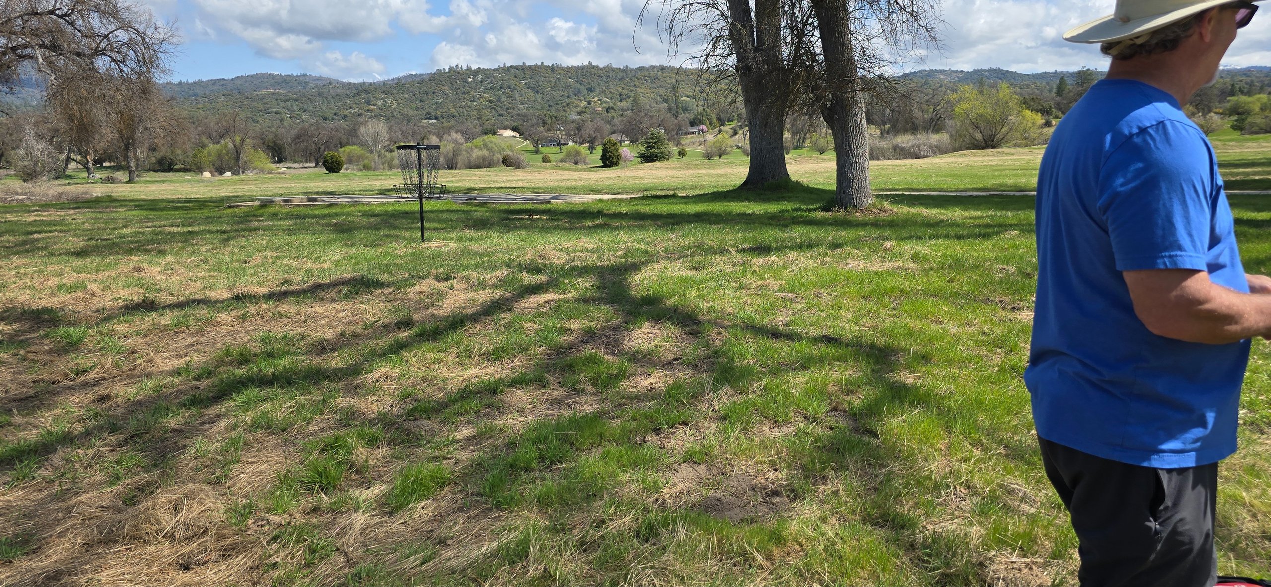 Tee location in relation to Basket 2