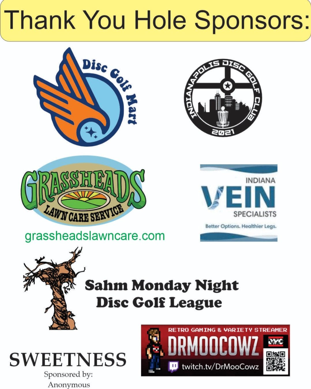 Huge Thank you to all hole sponsors!