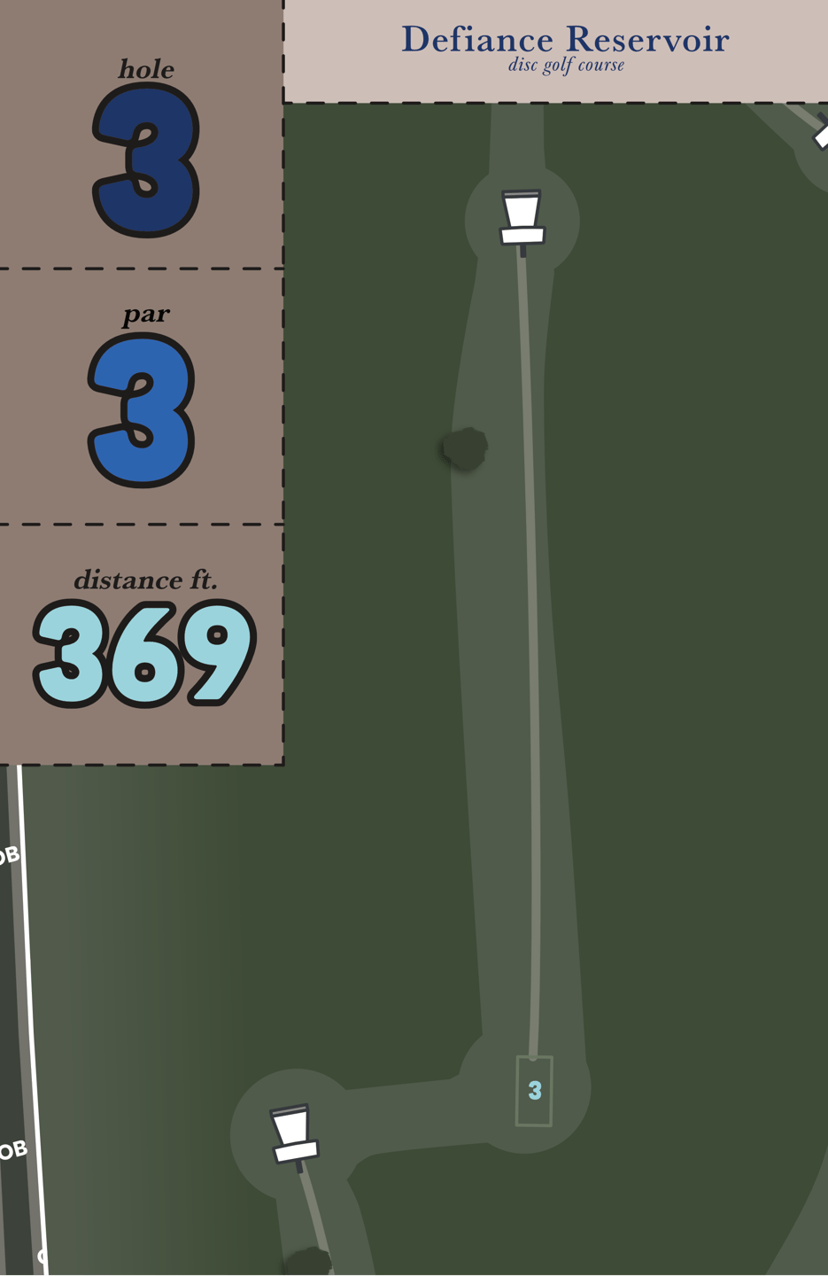 Hole 3 Digital Tee Sign