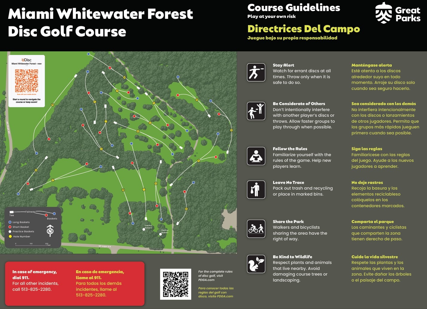 Course Map/rules sign
