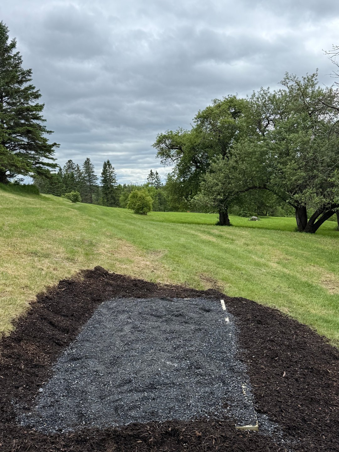 Hole 8 red tee pad, and drop zone for the Mando for the white tees.
