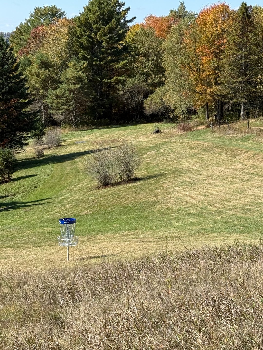 Looking back at the fairway of 13