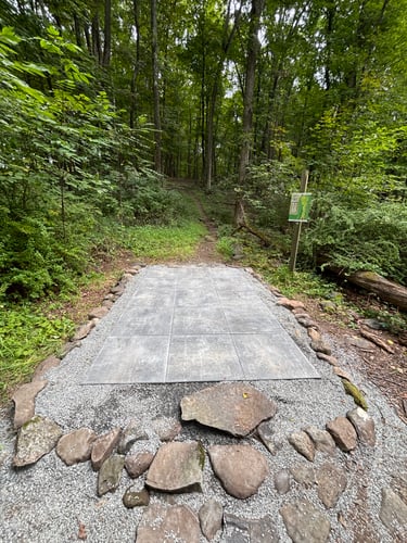 Hole 10 new pad. All pads are now concrete/pavers
