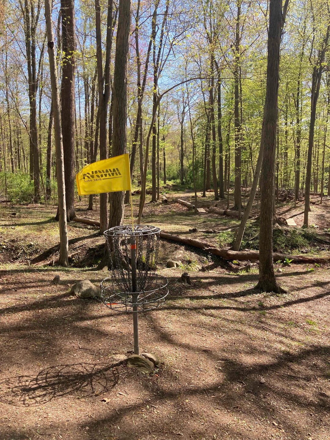 View from Hole 9 basket back up fairway
