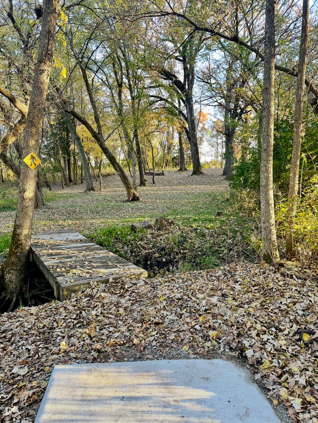 Hole 2 - AM Tee. Uphill slight right. Pin on mound. 