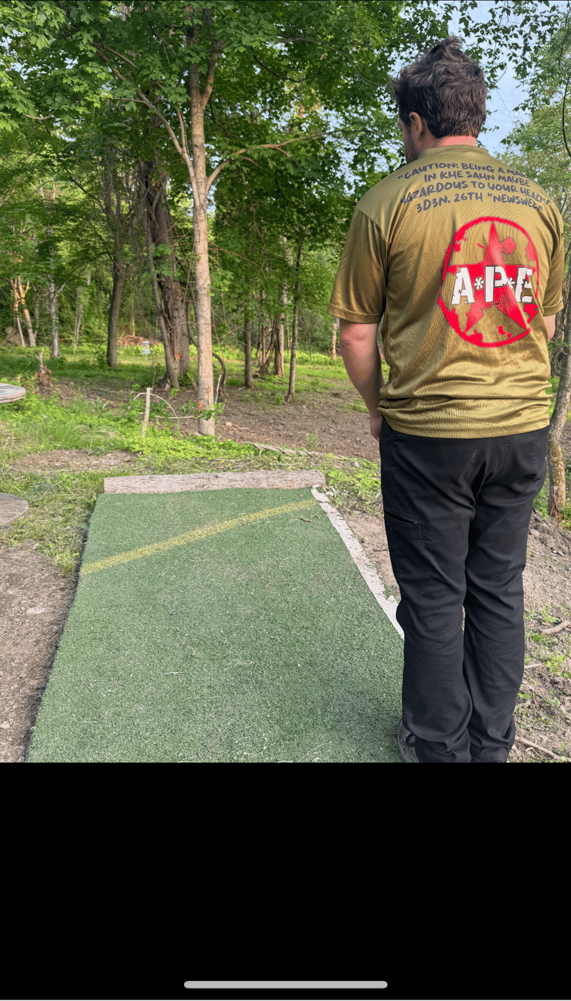 Hole 7 tee pad weekend layout 
Hole 1 tee pad weekday layout