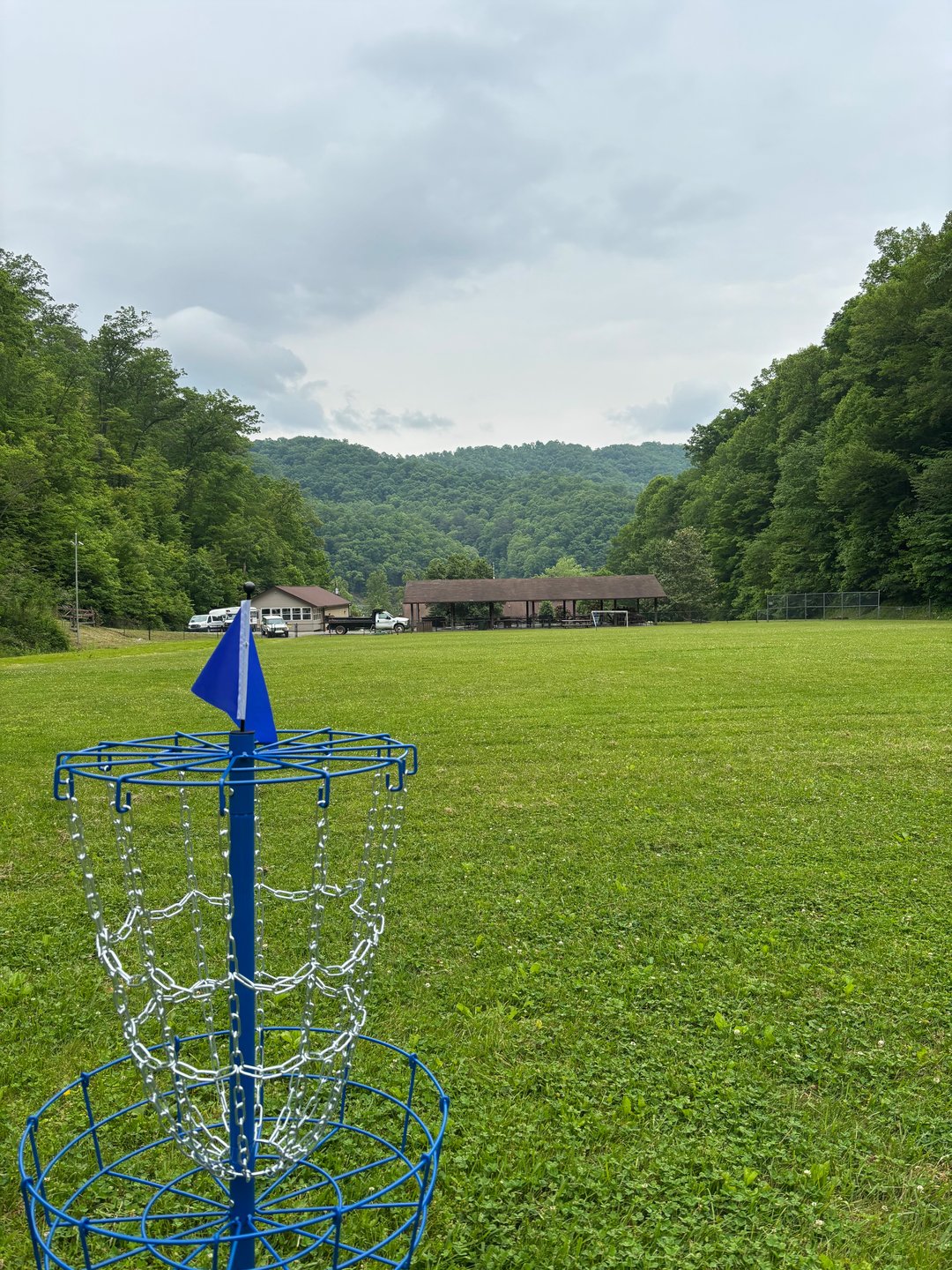 Behind Hole 2, looking towards the church