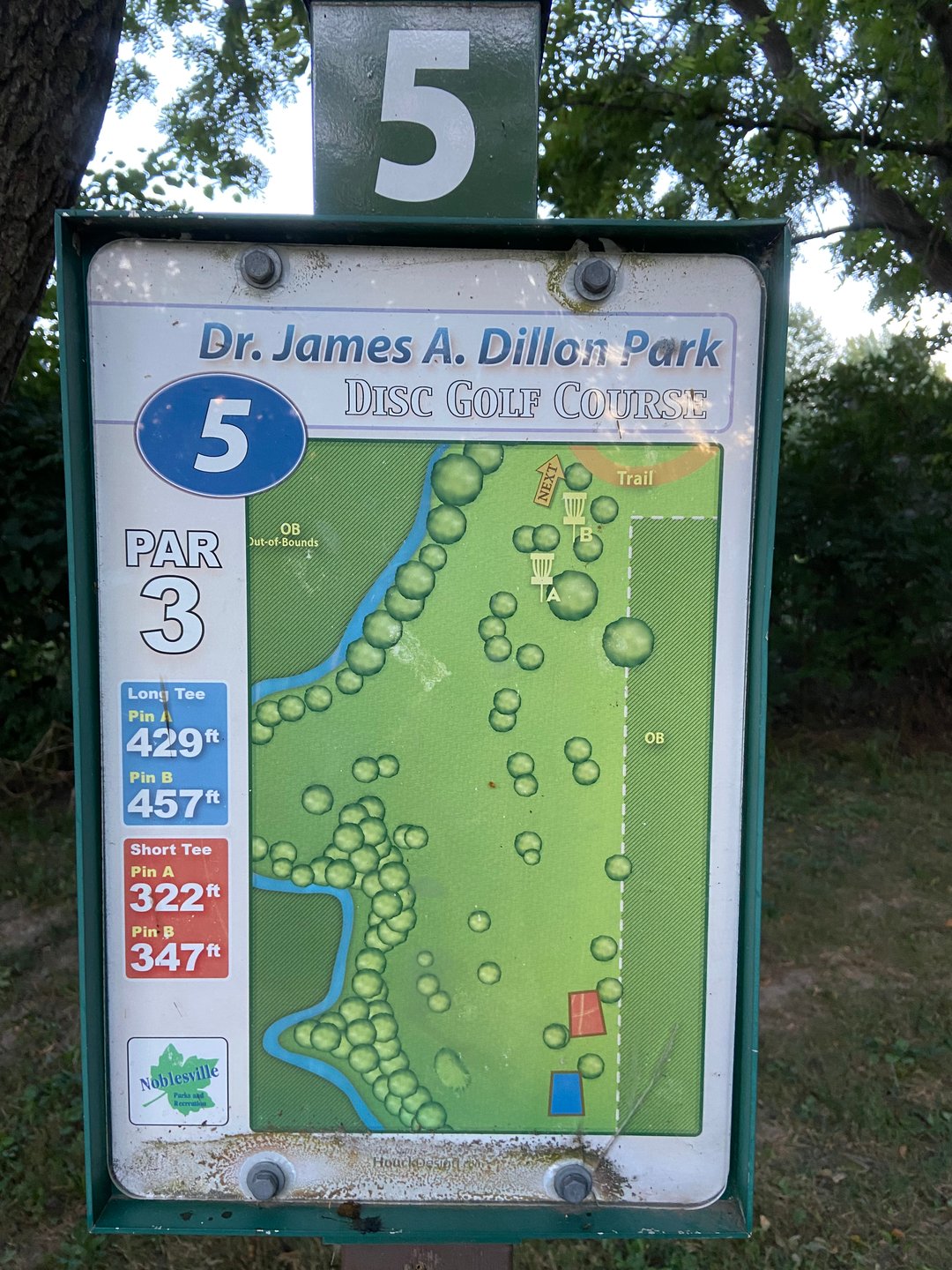 Hole 5 signage 