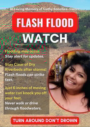 Always use caution. Check weather reports. Look at the Pinal Mountains as any weather up there will drain down.